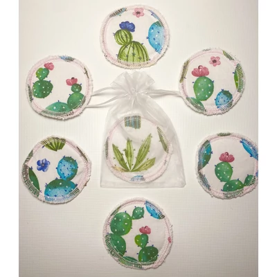 Sivatagi kaktuszok-7 darabos mosható arctisztító korong tüll tasakban